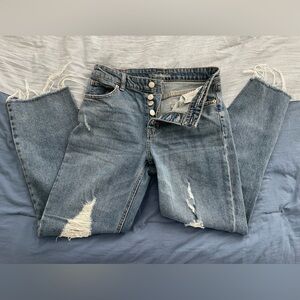 wild fable High-Rise Distressed Jeans in Blue